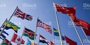 flags squiggle glass